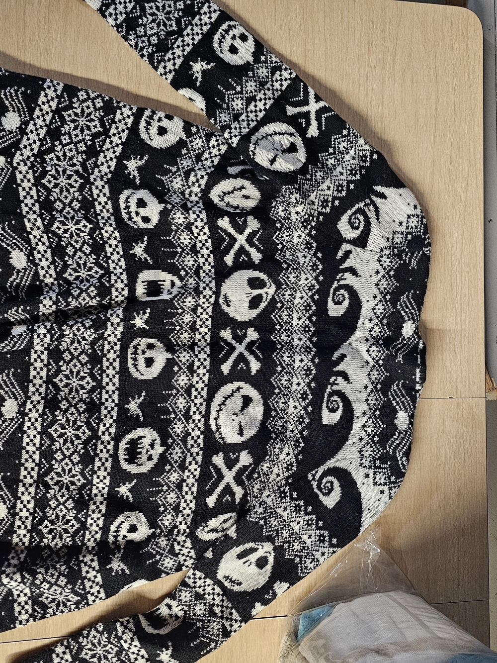 Nightmare Before Christmas Pattern Cardigan View 2